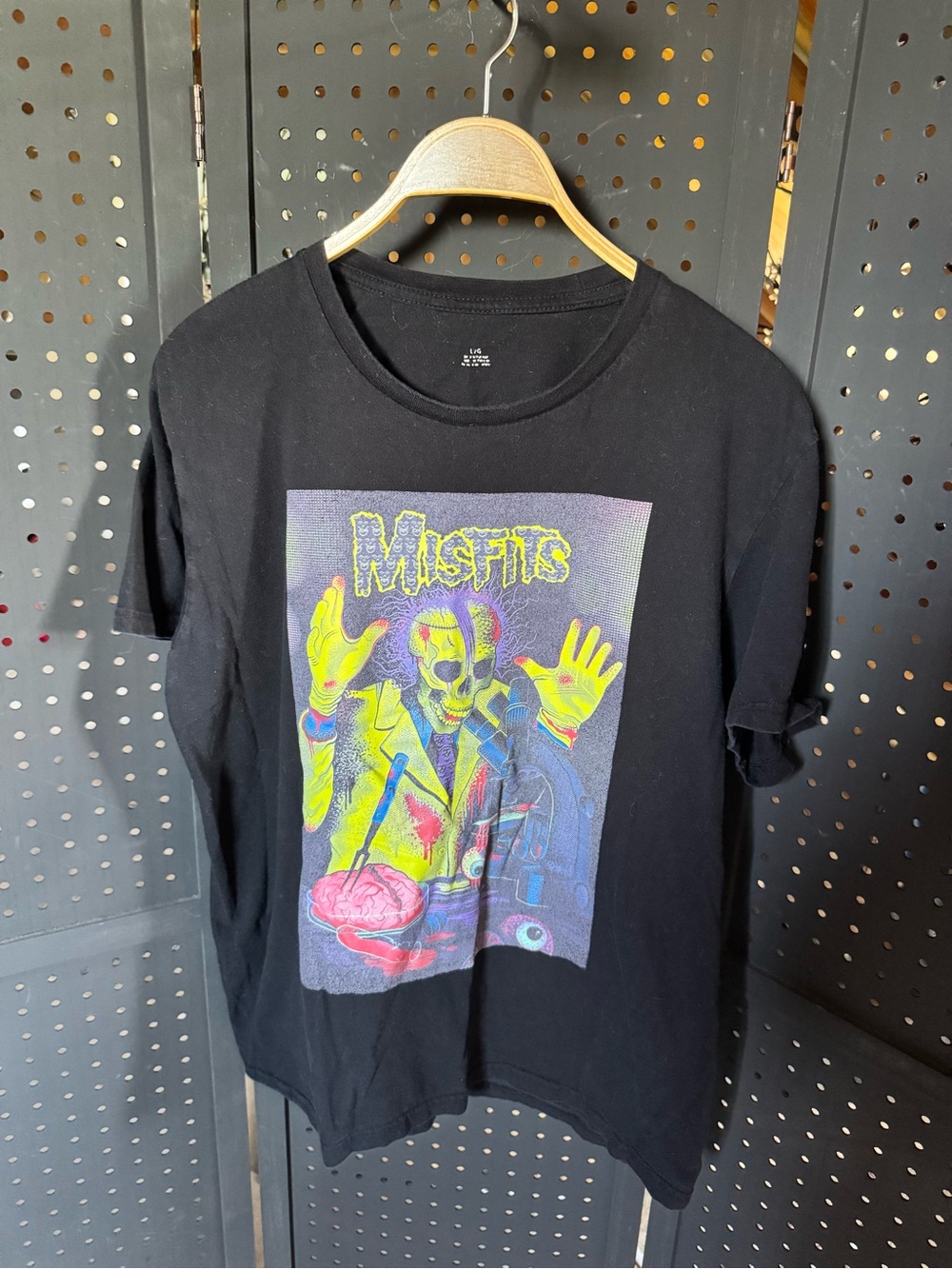 Misfits Graphic Tee - Neon Skull Band Shirt